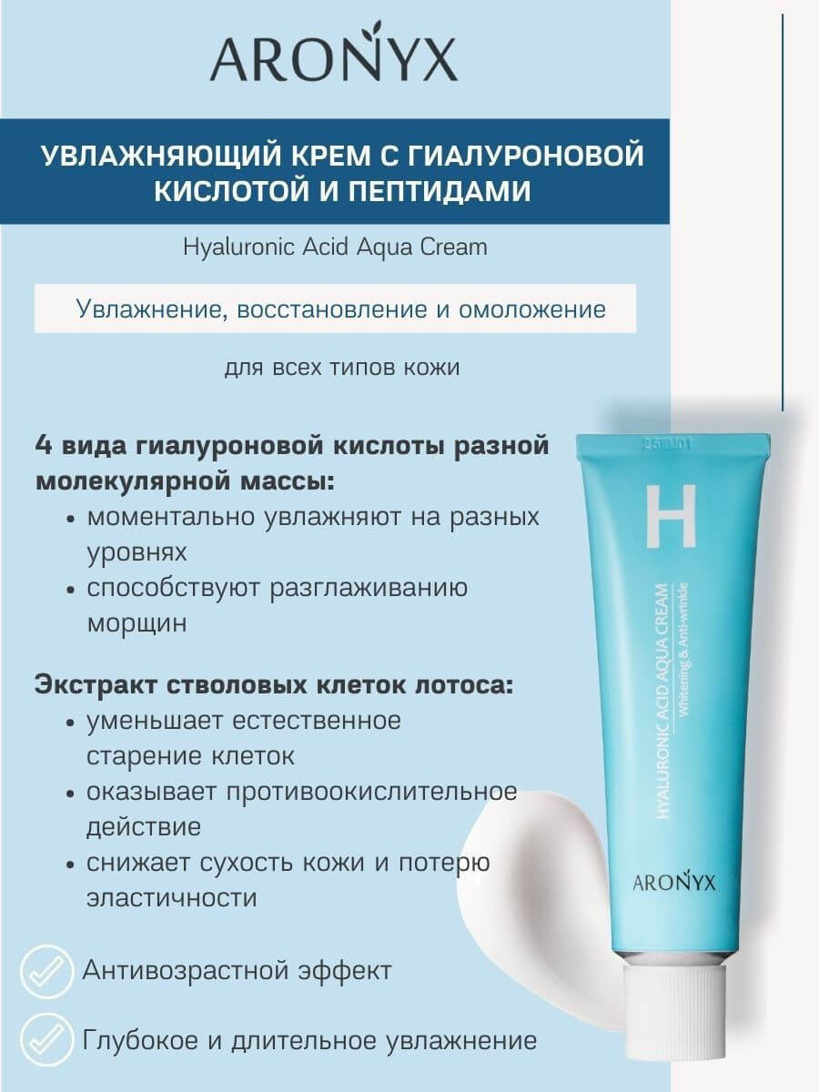 aronyx hyaluronic acid aqua cream. (1)