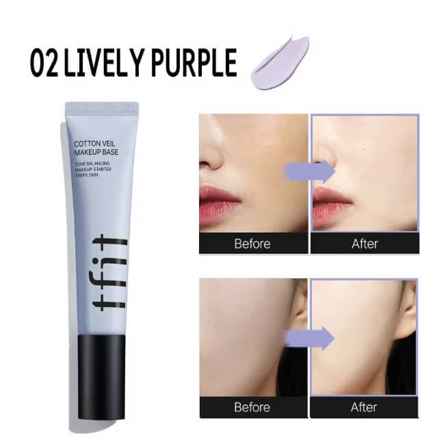 Cotton Veil Makeup Base 02 Lively Purple [Tfit] (1)