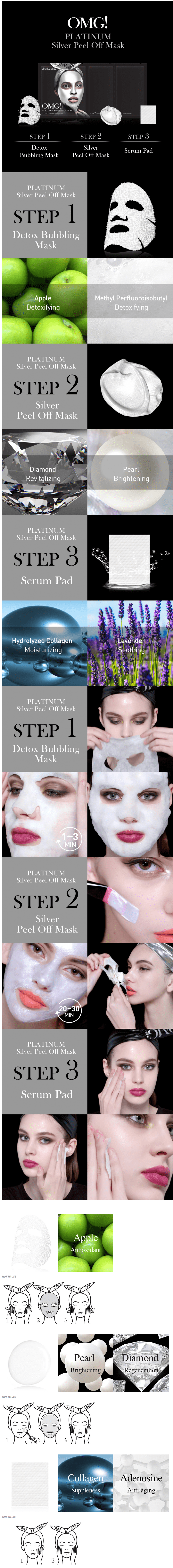 Double Dare Omg! Platinum Silver Facial Mask Kit.-min