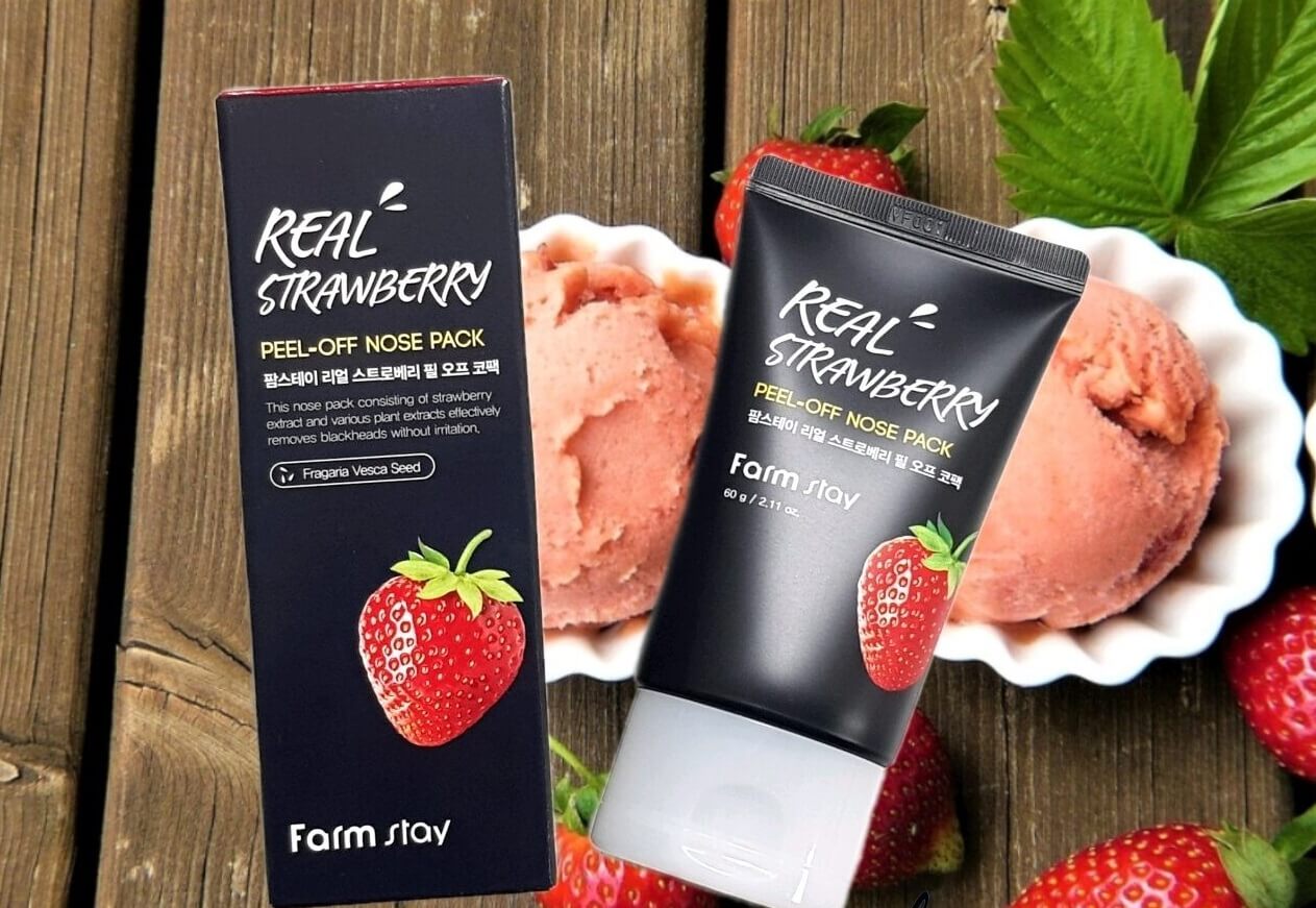 Real Strawberry Peel-Off Nose Pack [Farmstay (1)