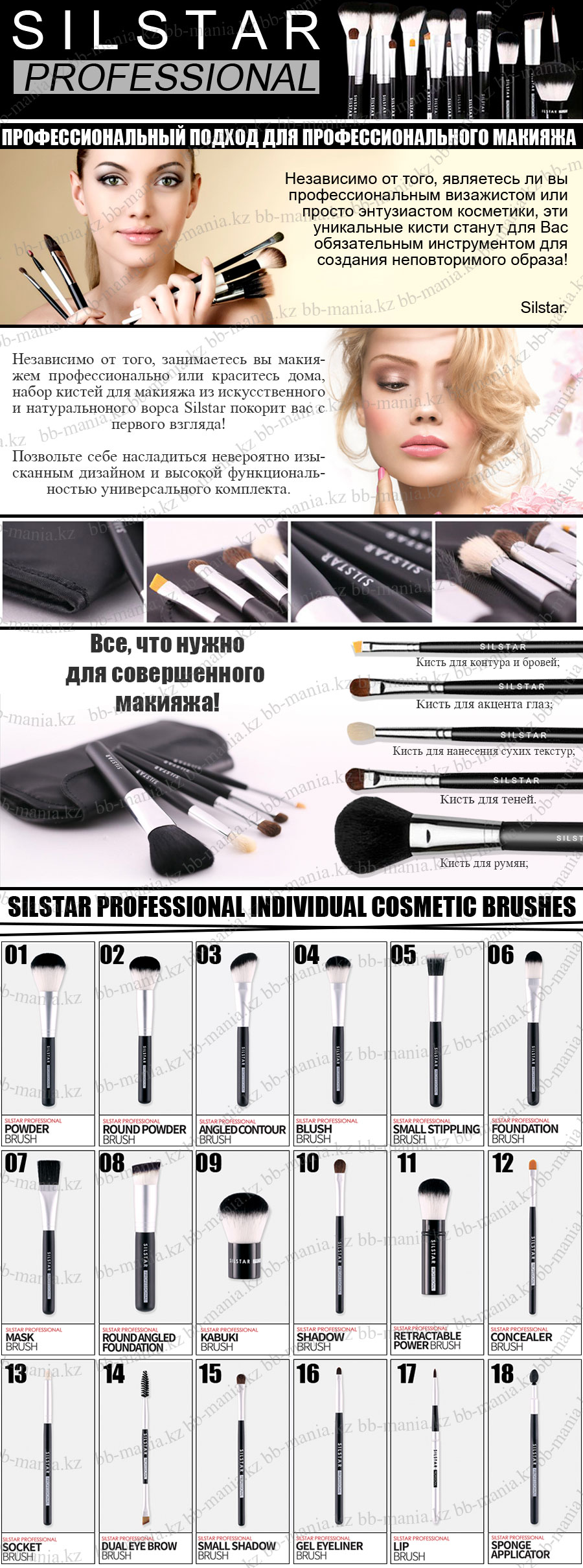 Silstar-Profesional-Travel-Kit-Brush-Set-[JH-Corporation]-min