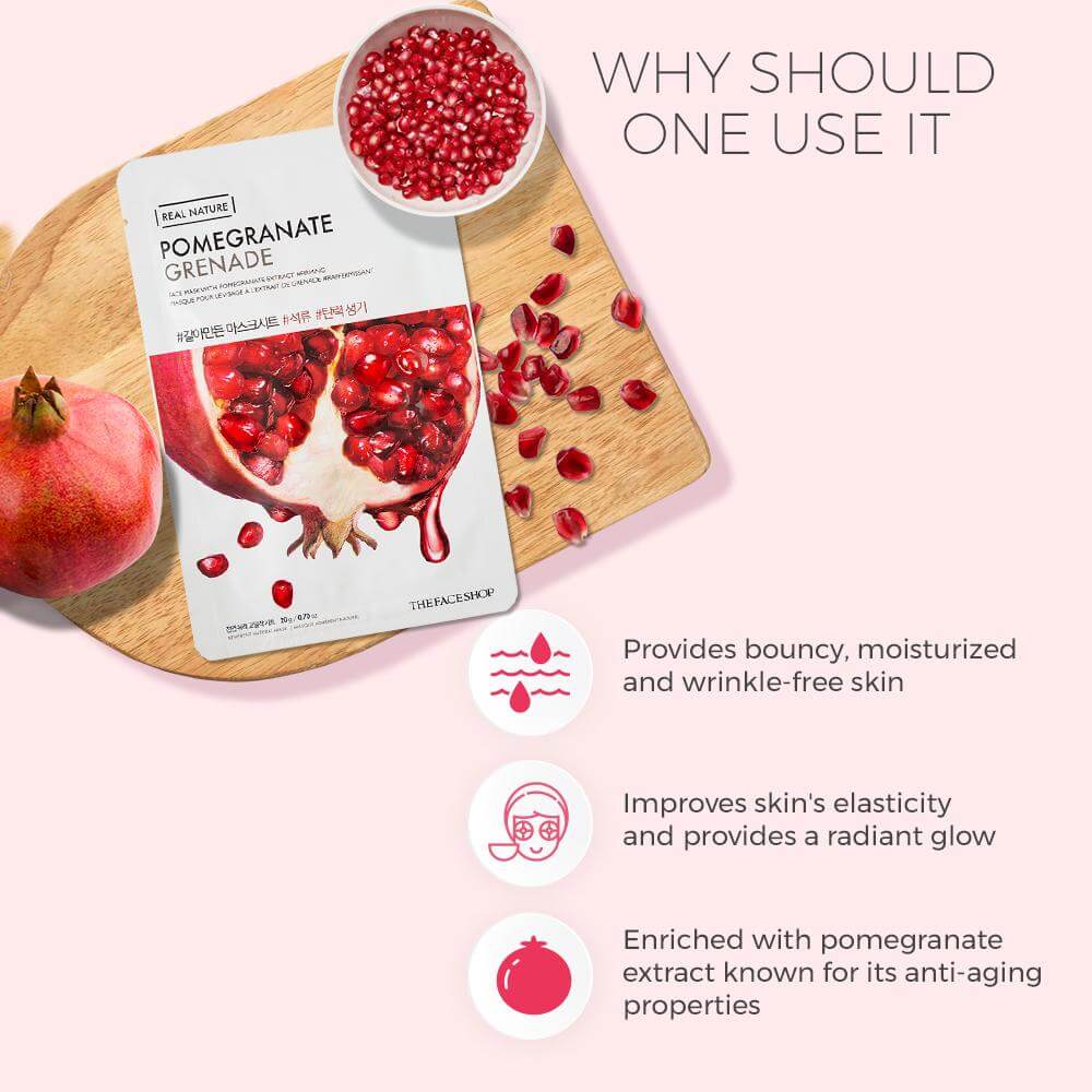 The Face Shop Real Nature Pomegranate Face Mask. (1)