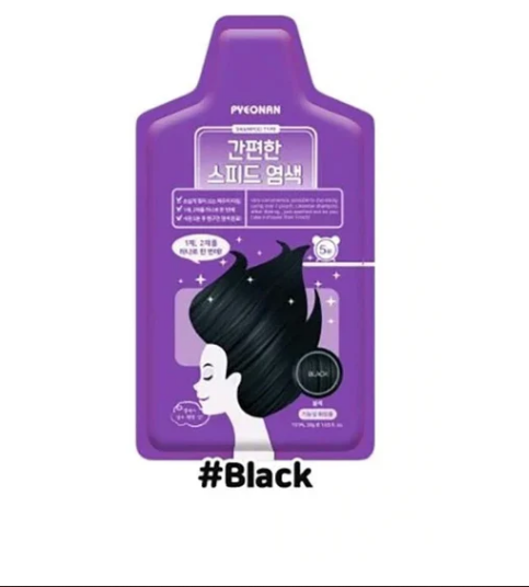Shampoo Type Hair Color # Black [PYEONAN]