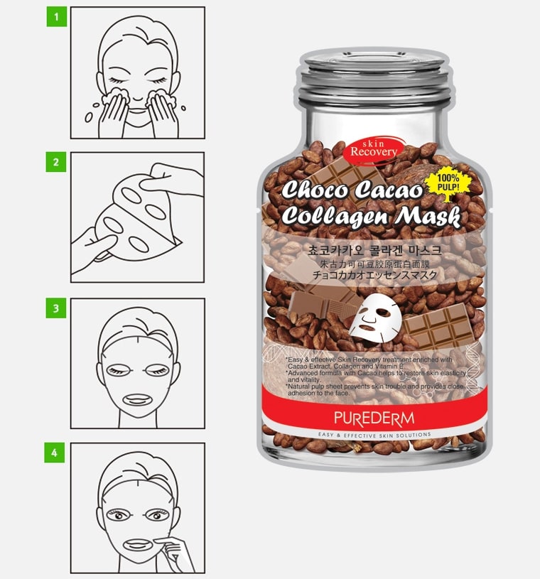 Choco Cacao Collagen Mask [Purederm]