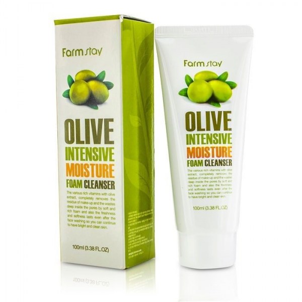 Olive Intensive Moisture Foam Cleanser [FarmStay]