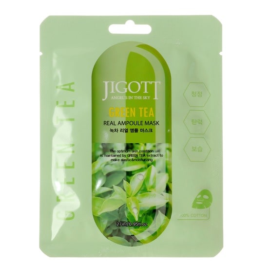 Green Tea real Ampoule Mask [Jigott]